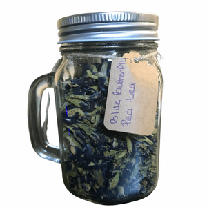 Blue Butterfly Tea in Collectible Mason Jar Mugs
